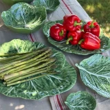 Melamine Cabbage Leaf Large Platter Green by Le Forge - 30cm