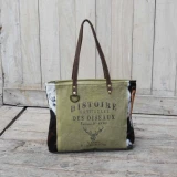 Lynda Hide/Canvas Tote Bag Large by Backyard