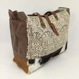 Brooklyn Hide/Canvas Tote Bag by Backyard