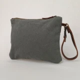 Jo Leather/Canvas Clutch by Backyard