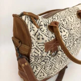 Aubrey Hide/Canvas Crossbody Bag/Tote Bag by Backyard