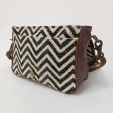 Katie Hide/Canvas Crossbody Bag Bag by Backyard
