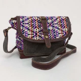 Shelly Canvas/Leather Crossbody Bag Bag by Backyard