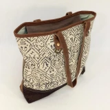 Adeline Hide/Canvas Tote Bag by Backyard