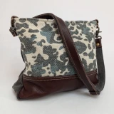 Monica Leather/Canvas Crossbody Bag Bag by Backyard