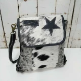 Diana Hide Crossbody Bag Black by Backyard