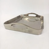 Rectangle Handle Tray Nickel Large by Vanillaware