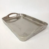 Rectangle Handle Tray Nickel Large by Vanillaware