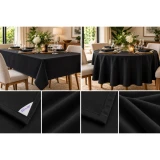 Commercial Tablecloth Plain Black/White