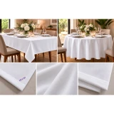 Commercial Tablecloth Plain Black/White