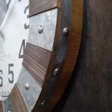 Timber/Galvanized Metal Clock Round by Backyard