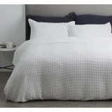 Premier White Waffle Duvet Cover Set by Seneca
