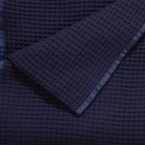 Premier Navy Waffle Blanket by Seneca