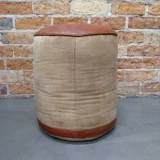 Pouff Canvas & Leather by Backyard