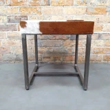 Caramel Nate Hide Stool by Backyard