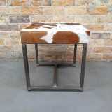 Caramel Nate Hide Stool by Backyard