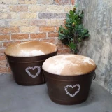 Detroit Stool Tan Hide by Backyard (2 Pack)