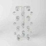 Clear Crystal Ball Vase by Le Forge