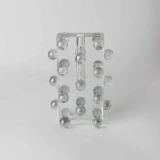 Clear Crystal Ball Vase by Le Forge