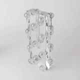 Clear Crystal Ball Vase by Le Forge