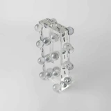 Clear Crystal Ball Vase by Le Forge