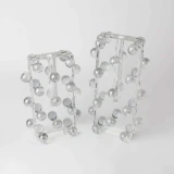 Clear Crystal Ball Vase by Le Forge