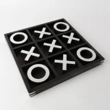 Black Silver Tic Tac Toe by Le Forge - 35x35cm