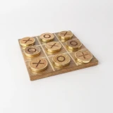 Black Brass Tic Tac Toe by Le Forge - 19x19cm