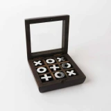 Black & Nickel Tic Tac Toe Box by Le Forge - 10cm