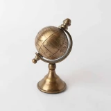 Antique Brass Globe by Le Forge - 5cm dia