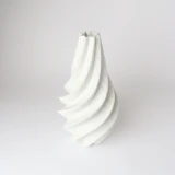 3D Arctic White Vase 17 by Le Forge