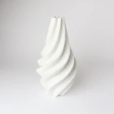 3D Arctic White Vase 17 by Le Forge