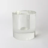 Clear Crystal Harvey Vase by Le Forge - 16cm