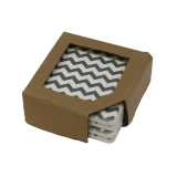 Set of 4 Charcoal/Ivory Coaster Style3 by Le Forge