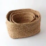 Set of 3 Natural Jute Basket Door Handle by Le Forge
