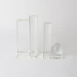 Clear Crystal Ball Bookends by Le Forge