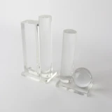Clear Crystal Ball Bookends by Le Forge