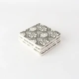 Set of 4 Charcoal/Ivory Coaster Style1 by Le Forge