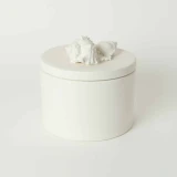White Porcelain Triple Shell Jar by Le Forge