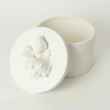White Porcelain Triple Shell Jar by Le Forge