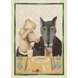 Sheep & Wolf 100% Linen Tea Towel by Tessitura Toscana Telerie