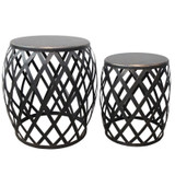 Lamai Set of 2 Side Tables by Le Forge