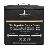Goose Down & Feather Clip Together Duvet Inner by Fairydown
