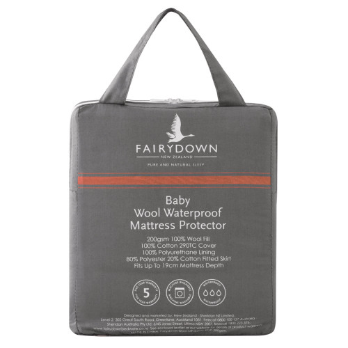 Baby Wool Waterproof Mattress Protector by Fairydown