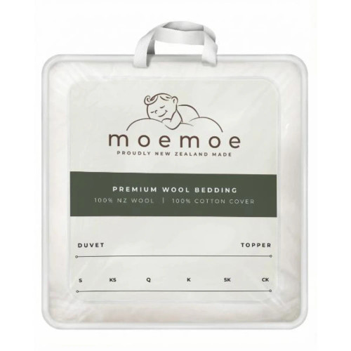 100% NZ Wool Mattress Topper by Moemoe