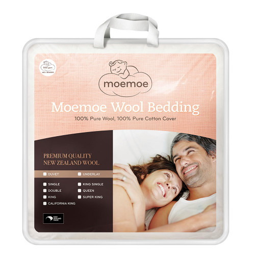 100% NZ Wool Duvet Inner (Year Round Weight 300gsm) by Moemoe