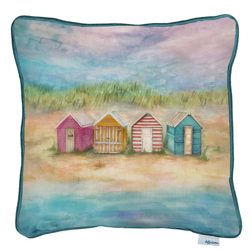 Beach Hut Sunrise Cushion by Voyage Maison