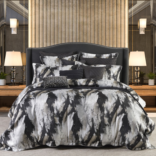 Vasari Black Duvet Cover Set by Davinci