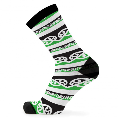 Kowhaiwhai Green Bamboo Socks by Had Socks