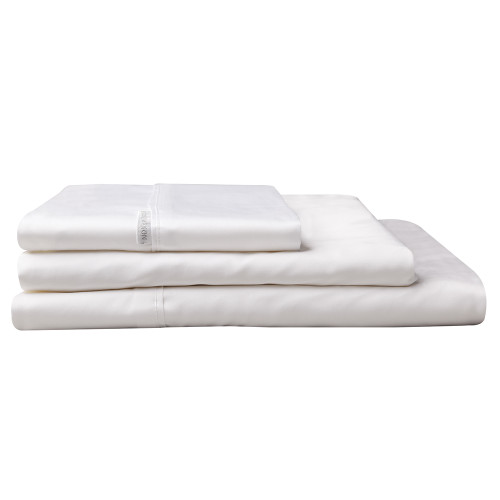 White 400TC 100% Cotton Sateen Sheet Sets by Logan and Mason